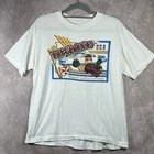 Vintage 80s NASCAR Talladega USA World's Fastest Speedway Shirt Mens M White