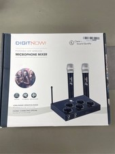 DIGITNOW Portable Karaoke Microphone Mixer System Set, with Dual UHF Wireless Mi