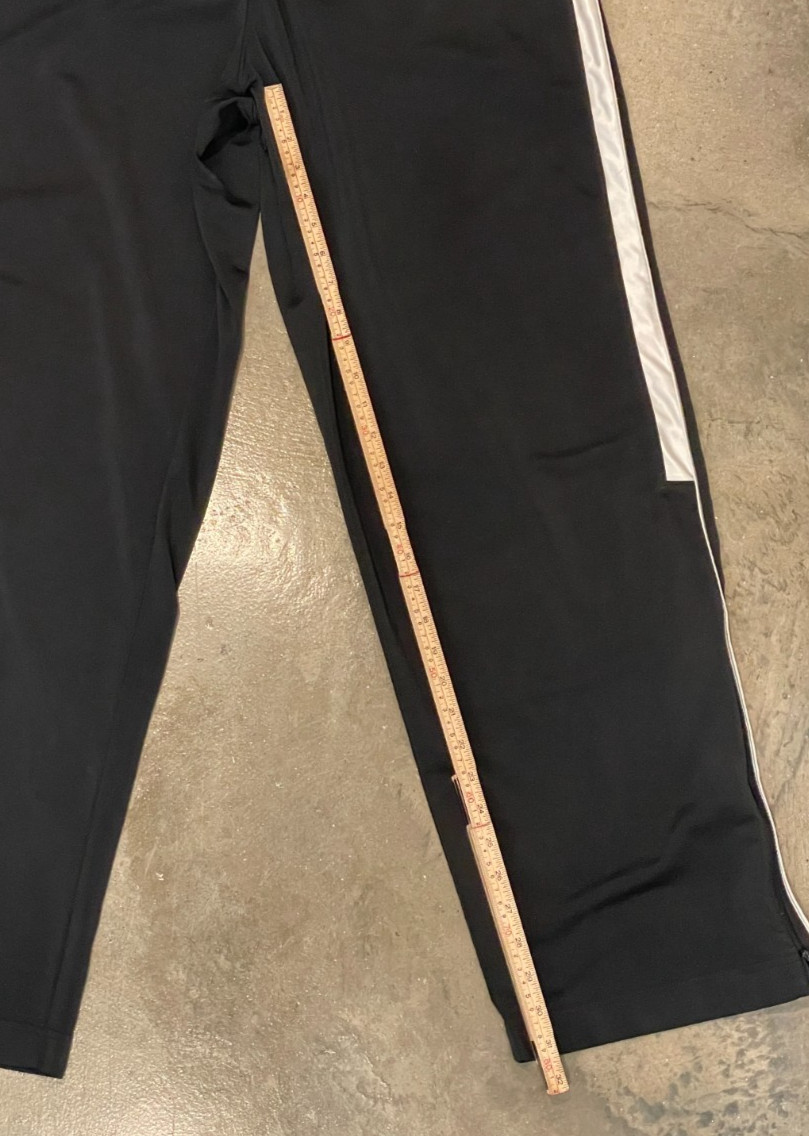 Vintage Y2K Nike Basketball Sweatpants Mens XL Black Striped Ankle Zip Loose thumbnail 7