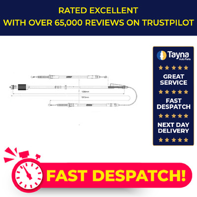 Handbrake Cable fits VAUXHALL ASTRA J 1.6 Rear 09 to 15 Hand Brake Parking Apec