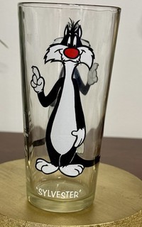 Vintage 1973 Pepsi Sylvester Looney Tunes Glass Warner Bros. Collector Series