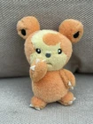 Vintage Japanese Flocked Bear Figure Attributed to TOMY  Kawaii Plush Toy
