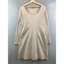 Womens Prana Soskia Dress Tan Knit Ribbed Dropped Waist Sz Small S