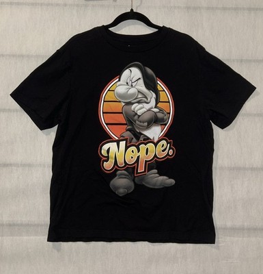 Grumpy Disney Character Nope T-Shirt Black L