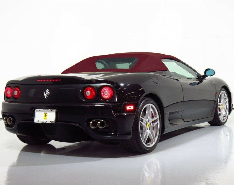 Fits: Ferrari 360 & F430 01-08 Soft Top Made From Haartz BURGUNDY CANVAS
