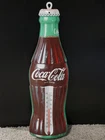 Vintage 1950/1960's TCA Coca-Cola Tin Hanging Wall Thermometer 17" + Bonus