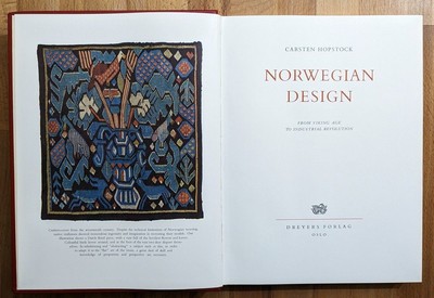 Norwegian Design : From Viking age to industrial Revolution. Hopstock, Carsten: