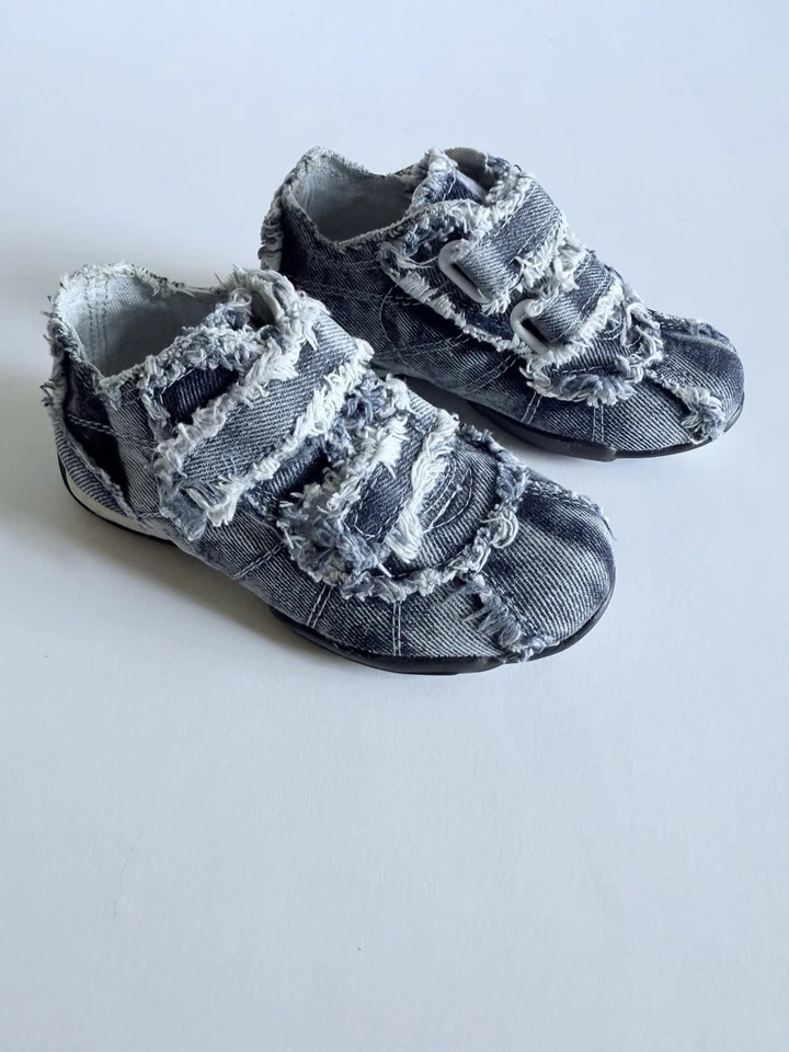 Little Laundry Niños Kadie Azul Envejecido Denim Tenis Talla 10 Diseñador Nuevas Foto 3 de 4