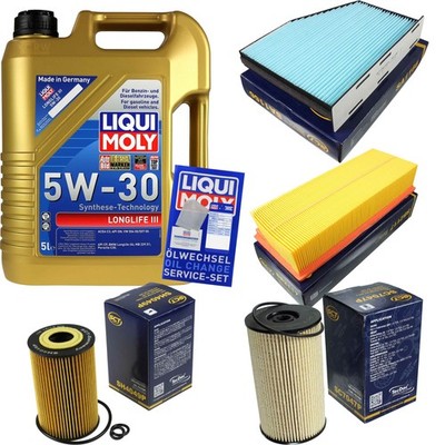 INSPEKTIONSKIT FILTER LIQUI MOLY ÖL 5L 5W-30 für VW Passat Variant 3C5 2.0 TDI
