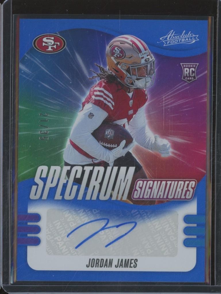 Jordan James Panini Absolute Spectrum Signatures #SPSJJS Blue