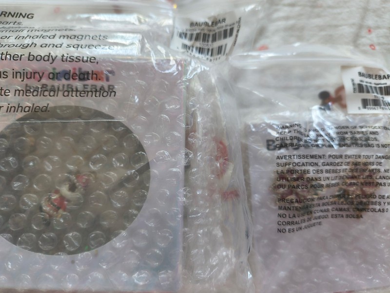 NIB Baublebar Poinsettia Earrings & Minibar Black Santa Necklace Christmas 