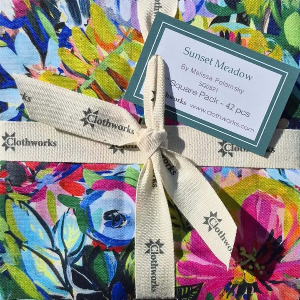 SUNSET MEADOW Square Bundle from Clothworks - (42) 5" fabric squares - #SQ0521 - Image 3 of 3