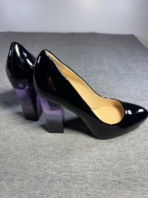 Katy Perry Womens The A.W. Pump Black Purple Patent Lucite High