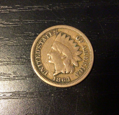 1864 CN Indian head Cent Penny, VG+ Details. Super Sharp! I76