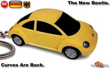            RARE HTF KEY CHAIN YELLOW VW NEW BEETLE   NICE GIFT     MATCHBOX SIZE