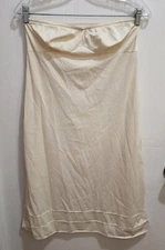 Vintage Wonder Maid Full Slip Strapless Antron Nylon Spandex Cream Size 38 Midi