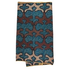 African Block Print Fabric 5.5 yards x 46 in. Veritable Real Wax 204298