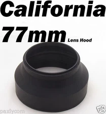 77mm 3 Stage Collapsible Rubber Lens Hood Canon Nikon Sony Sigma Pentax Camera 