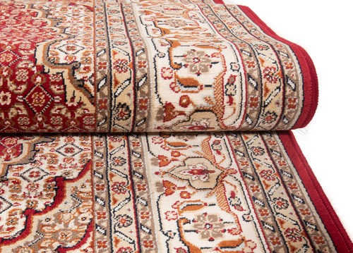 Tabriz Medallón Machine Woven Rug Persian Various Sizes - Rug, Carpet, Red - Picture 8 of 35