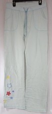 Womens Juniors David Goliath Light Blue Drawstring Stars Lounge Sweats Pants