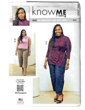 Miss Stretch Knit Top and Jeans 30W-38W Know Me by Mimi g ME2002 Sewing Pattern