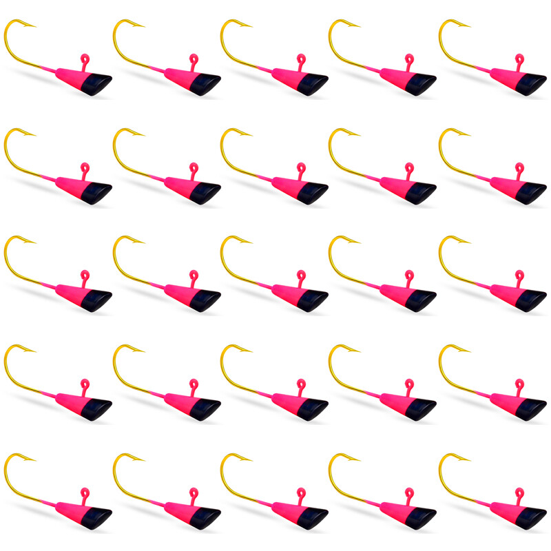 Jigköpfe Set 50pcs Shad Dart Jig Heads Fishing Hooks Crappie Panfish Bass Ned Jig