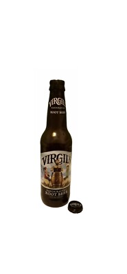 Virgil s Empty Brown Glass Root Beer Bottle With Cap Lot Of 4