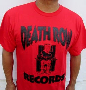 death row records t shirt red