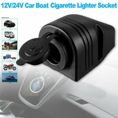 surface mount cigarette lighter socket 12/24V Power Socket Car Boat Cigarette Lighter Surface Plug Outlet Mount  Bracket