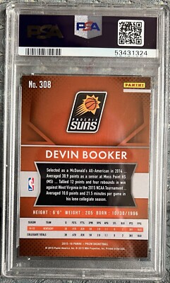 デビン・ブッカー 2015 Prizm RC PSA 9 2015 Panini Prizm Devin Booker PSA Graded 9 | eBay