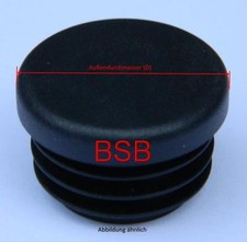 10 Lamellenstopfen 22 mm Rohrwandst&auml;rke 1,2 -2,5 mm rund schwarz Rohrstopfen