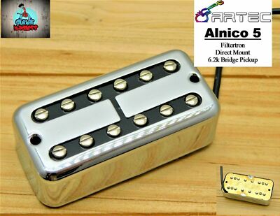 Artec Alnico 5 Filtertron Bridge Pickups 50mm spacing 6.2k B Direct Mount