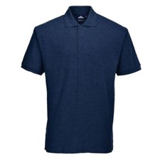 Portwest Naples Pique Polycotton Polo Shirt Navy Blue B210 Corporate Workwear