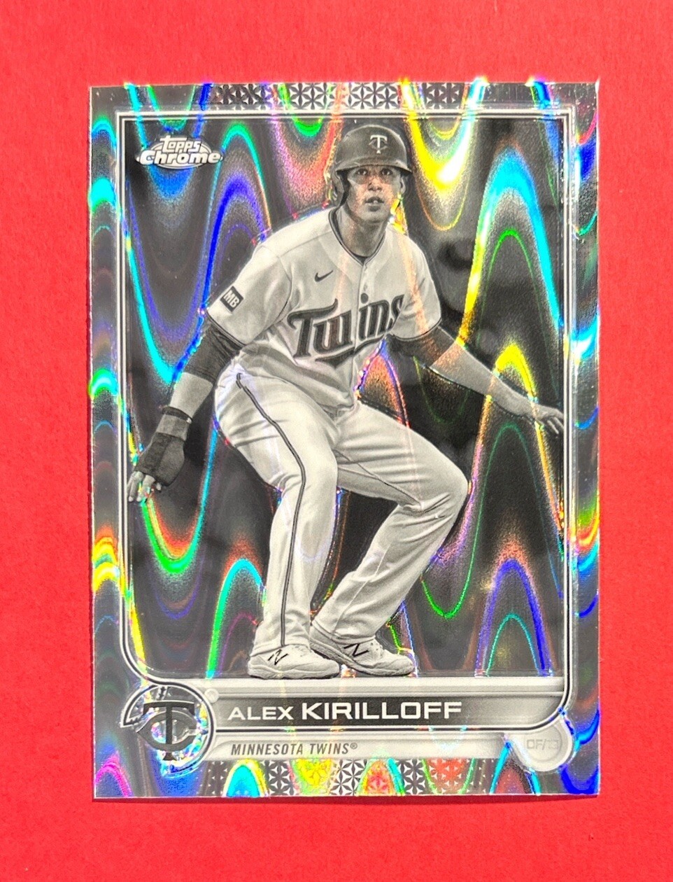 Alex Kirilloff ~ 2022 Topps Chrome Sonic ~ Black & White RayWave Refractor #105