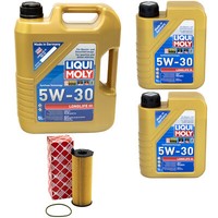 MotoröL Set Longlife III 5W-30 Liqui Moly 7 Liter + ÖLfilter FüR Audi A4 A5 Q5