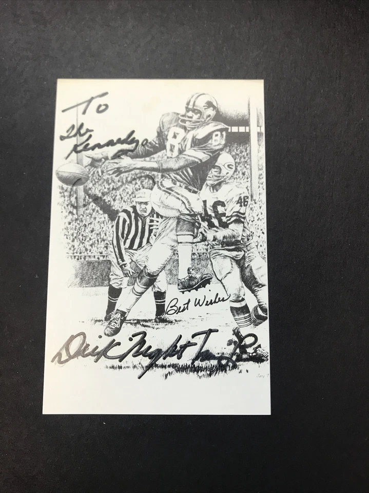 Dick “Night Train” Lane NFL Detroit Lions 4x6 Index Card Autograph JSA CERTIFIED - Image 2 of 4