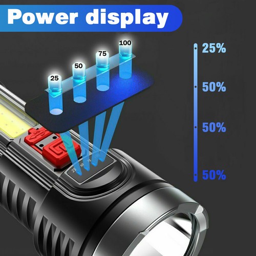 Super Bright LED Searchlight 500000Lm Rechargeable Spotlight Handheld Flashlight - Picture 21 of 36