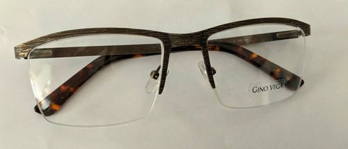 Gino Vega Brown GV1073 C2 54[]18-140 Rimless Glasses Frames Eyeglasses NEW  | eBay