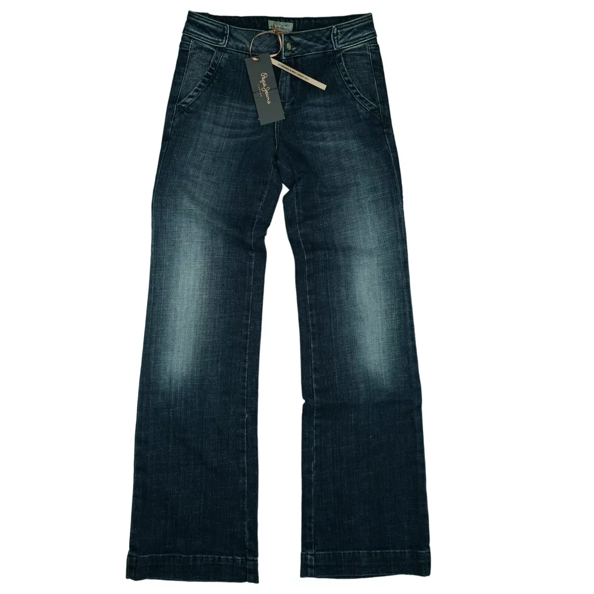 Pepe Jeans Parkery Impact Pants Bootcut Flare Stretch 27 32 W27 L32 Darkblue NEW