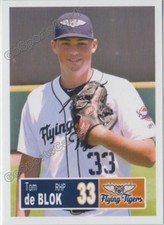 2018 Lakeland Flying Tigers Tom de Blok RC Rookie Detroit