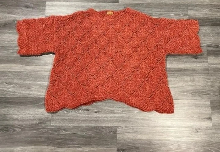 POL Burnt Orange Chunky Oversized Chenille Sweater M Medium eBay