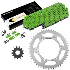 Green O-Ring Drive Chain & Sprockets Kit for Kawasaki KX250 2002 2003 2004 2005
