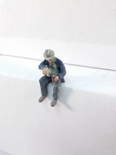 Arttista #1328 - Hobo Eating Soup from a Can - O Scale Figure - NEW