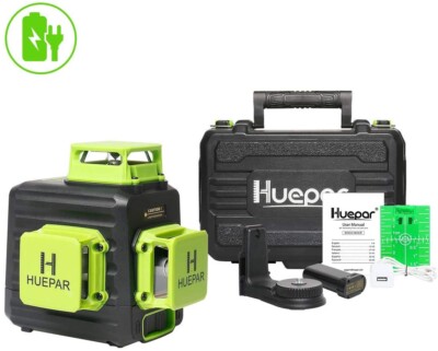 Huepar B03CG 3D Kreuzlinienlaser Lasermessgerät im Koffer