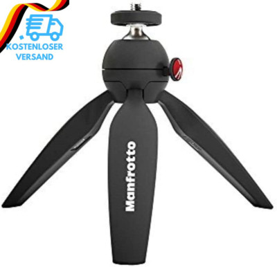 Manfrotto MTPIXIMII-B, PIXI Mini-Stativ Mit Handgriff Für Kompakte Systemkameras