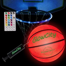 Glow in the Dark Basketball - Light Up Size 7 Ball for Night Games, Gifts