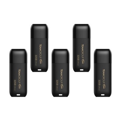 TEAMGROUP C175 32GB 5 Pack USB 3.2 Gen 1 (USB 3.1/3.0) Flash Thumb Drive, Ext...