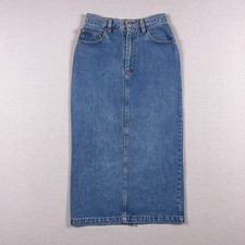 VTG Ralph Lauren Country Skirt Womens 4 Blue Denim Made in USA