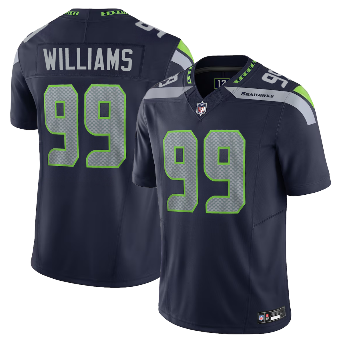 NWT Men's Seahawks #99 Leonard Williams Navy Game Limited Stitched