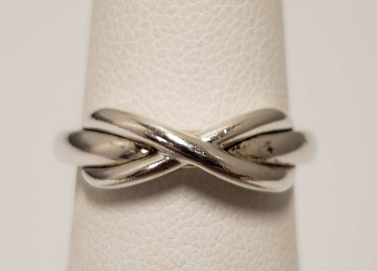 Tiffany & Co. Sterling Silver Infinity Band Ring Size 5 .09 | eBay